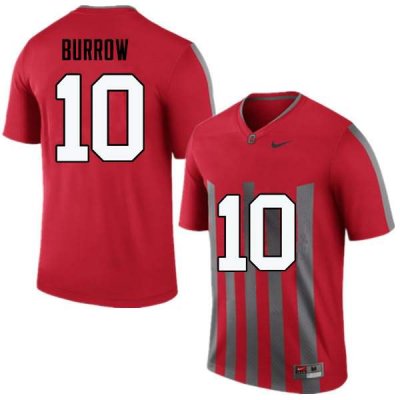 Men's Ohio State Buckeyes #10 Joe Burrow Throwback Nike NCAA College Football Jersey Hot DHT2544HQ